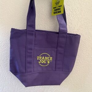 NWT Purple Canvas Halloween Trader Joe’s Tote Bag